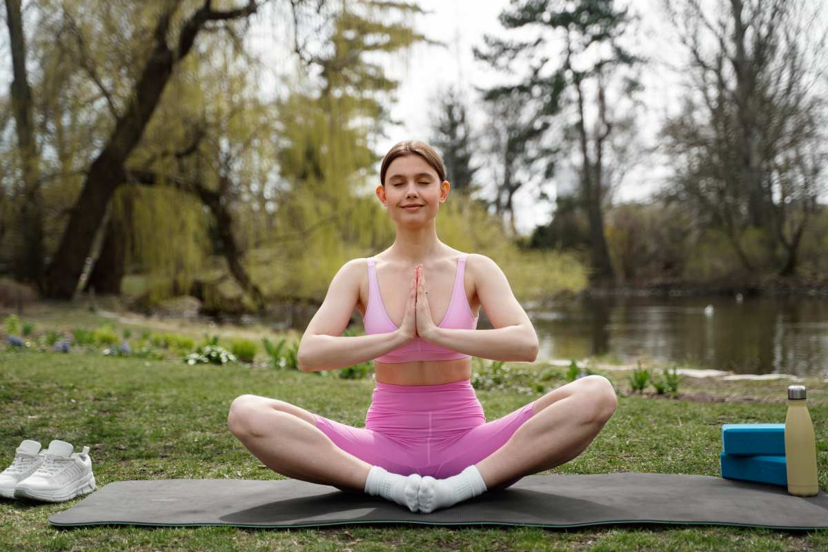 Women meditating for their own good health.