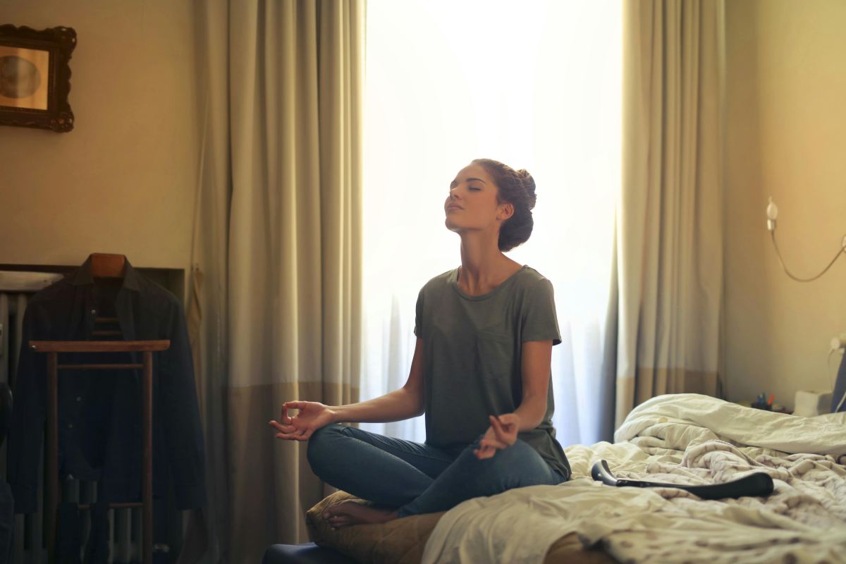 Woman doing Meditation for better health